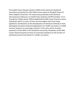 Elizabeth Stuart Receives ICHPS Mid-Career Award