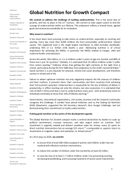 Hopkins signs Global Nutrition for Growth Compact