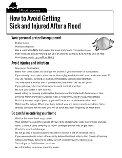 Flood Waters Pose Health Risks