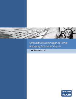 October 2014 Medicaid Global Cap Report