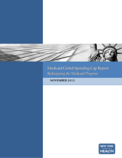 November 2013 Medicaid Global Cap Report