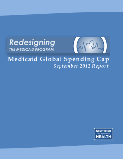September 2012 Medicaid Global Cap Report