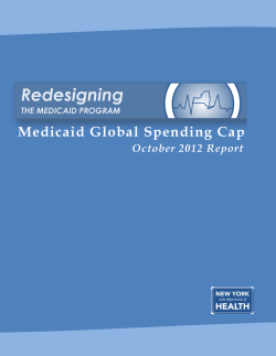 October 2012 Medicaid Global Cap Report