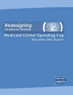 December 2012 Medicaid Global Cap Report