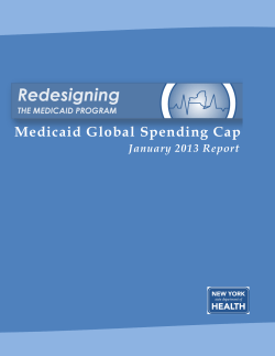 January 2013 Medicaid Global Cap Report