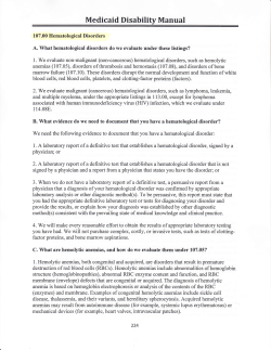 May 2015 (107.00 Hematological Disorders-Child Listing)