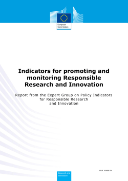 indicadors per mesurar l'evoluci&oacute; de les pol&iacute;tiques d'Investigaci&oacute; i Innovaci&oacute; Responsables