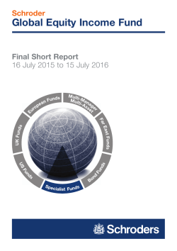 Final Report and Accounts Short Form