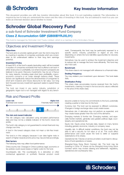 Key Investor Information