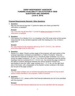 DSRIP Independent Assessor FAS FAQs