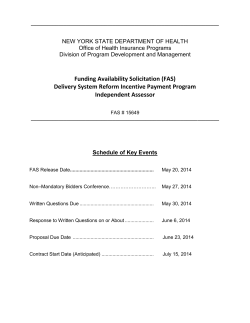 DSRIP Independent Assessor FAS