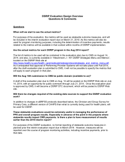Questions Comments Received on Evaluation Design Overview