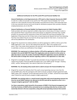 Additional Clarification for the PPS Lead PPS Lead Financial Stability Test