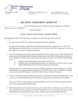 Security Assessment Affidavit