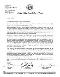 2007 Scope of Competition in Electric Markets in Texas
