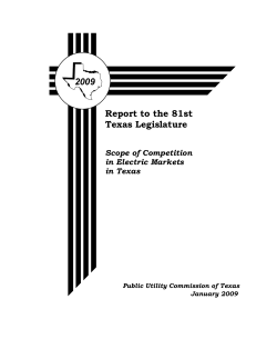 2009 Scope of Competition in Electric Markets in Texas