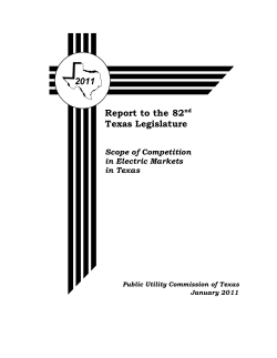 2011 Scope of Competition in Electric Markets in Texas