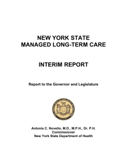 Interim Report on the Status of Managed Long Term Care Plans - May 2003