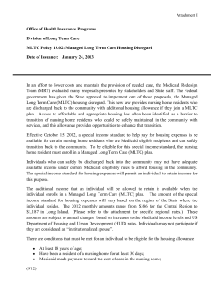 MLTC Policy 13.02: MLTC Housing Disregard
