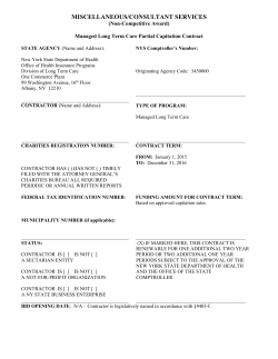 Partial Capitation Contract