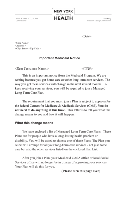 Important Medicaid Notice