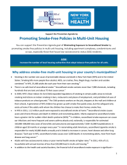 Fact Sheet: Promoting Smoke-Free Polices in Multi-Unit Housing