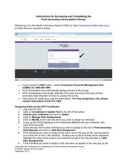 Instructions for Accessing and Completing the Post-secondary Immunization Survey