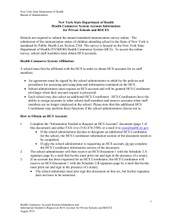 Private Schools and BOCES HCS Account Information