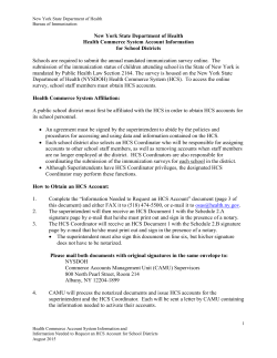 School Districts HCS Account Information