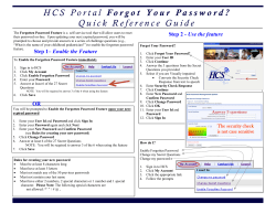Forgot Your Password Quick Guide Reference
