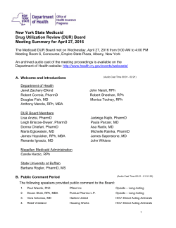 April 27, 2016 Meeting Summary - Posted 05/04/2016, Updated 5/18/2016 (PDF,310KB)