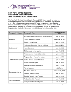 2015 PDP Therapeutic Class Re-reviews (PDF, 200KB)