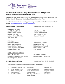 November 19, 2015 Meeting Summary - Posted 12/03/2015, (PDF,97KB)