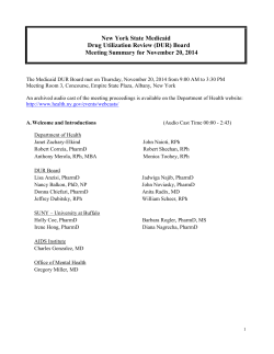 November 20, 2014 Meeting, Summary - Posted 12/15/2014, Updated 01/05/2015(PDF, 346KB)