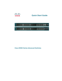 Cisco ESW2 Series Advanced Switches Quick Start Guide