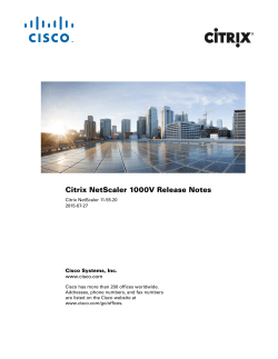Citrix NetScaler 1000V Release Notes, Release 11.0-55.20
