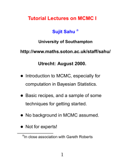 Lectures on MCMC