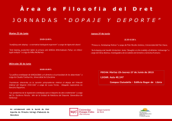 jornades Dopatge i Esport