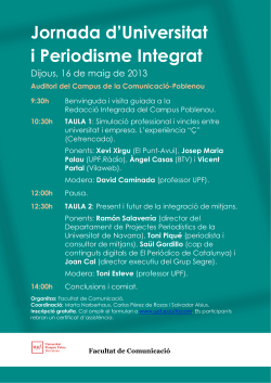Jornada d'Universitat i Periodisme Integrat