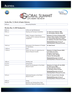 Global Summit on Merit Review