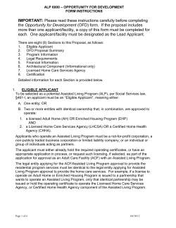 Opportunity for Development Form Instructions