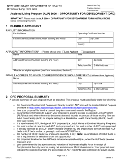 Opportunity for Development Form