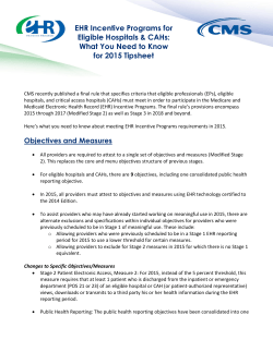 Eligible Hospitals: What You Need to Know for 2015