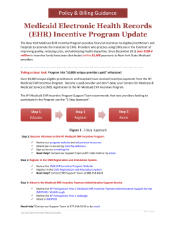 NY Medicaid EHR Incentive Program