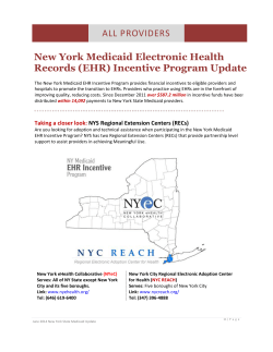 NY Medicaid EHR Incentive Program