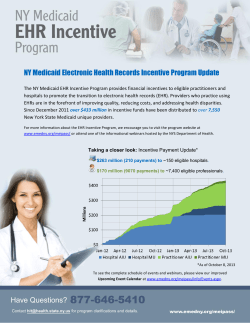 NY Medicaid EHR Incentive Program