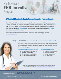 NY Medicaid EHR Incentive Program