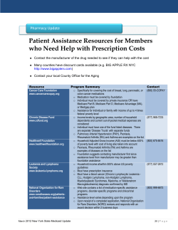 Patient Assistance Resources for Members who Need Help with Prescription Costs