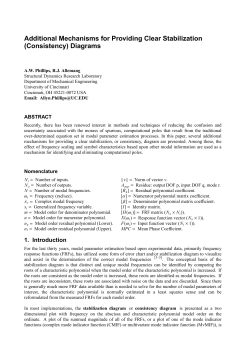 "Additional Mechanisms for Providing Clear Stabilization (Consistency) Diagrams", Phillips, A.W., Allemang, R.J., Proceedings, International Conference on Noise and Vibration Engineering (ISMA), Katholieke Universiteit Leuven, Belgium, 15 pp., 2008.
