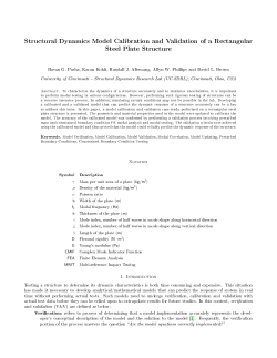 Proceedings, International Modal Analysis Conference (IMAC), 2015.
